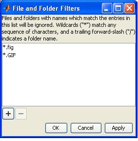 file and folders filters